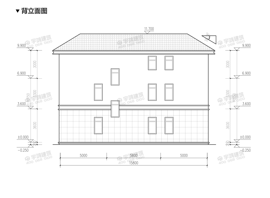 173平帶露臺三層農(nóng)村小別墅設(shè)計(jì)圖紙