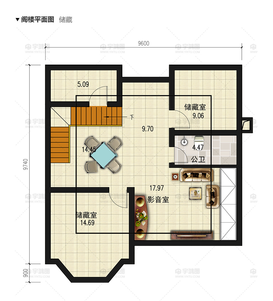 90平帶地下室歐式農(nóng)村別墅設計圖，造價20萬還帶閣樓